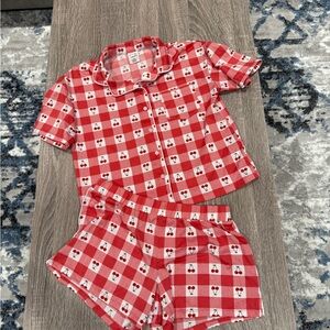 Red Checkered Kids Pajama Set